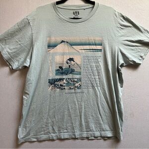 Uniqlo Hokusai Fujiyama Graphic Print Men's T-Shirt Sz XL